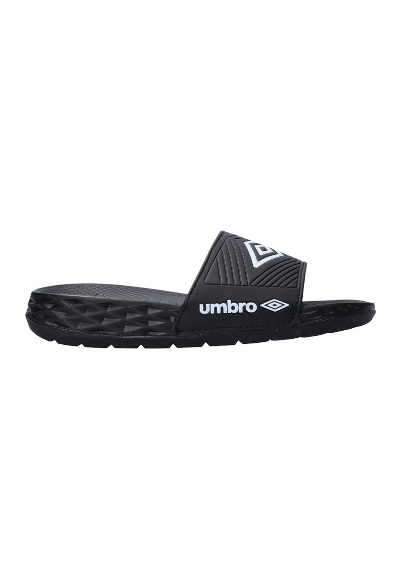Herren Sandalen | Umbro Pantolette flach schwarzweiss/schwarz - OZ41234 Herren Sandalen | Umbro Pantolette flach schwarzweiss/schwarz - OZ41234