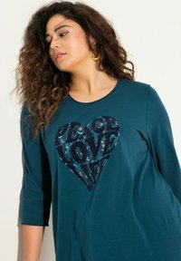 Ulla Popken T-shirt à manches longues - dark teal
