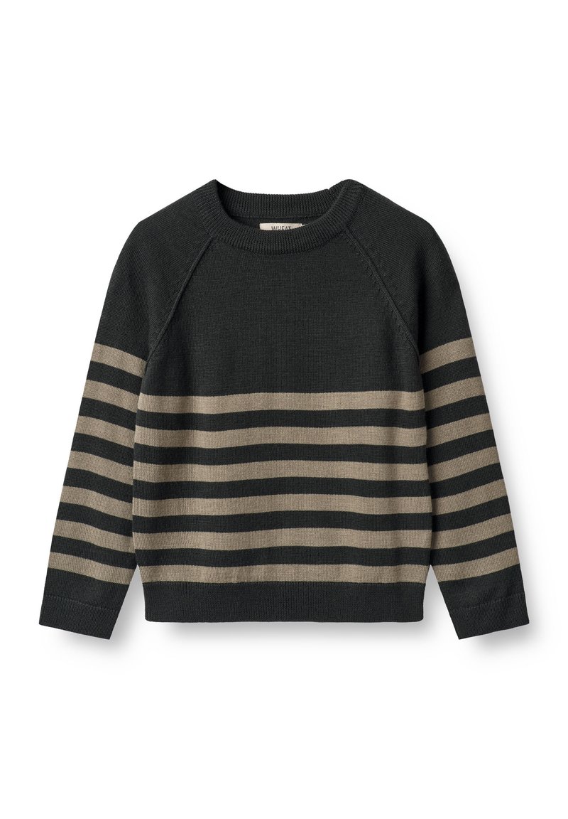 BLACK AND BEIGE STRIPE KNIT DRESS main image 0