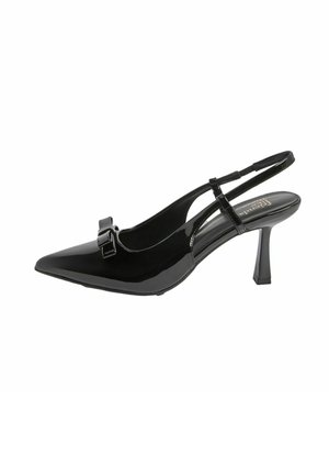 REGULAR FIT -BOW POINTED TOE - Klassikalised kontsakingad - black