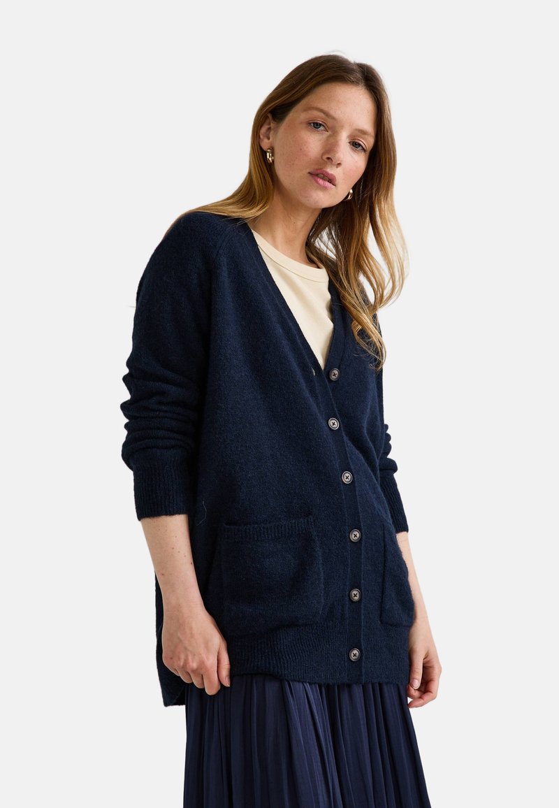 Monoprix COL V  - Gilet - marine