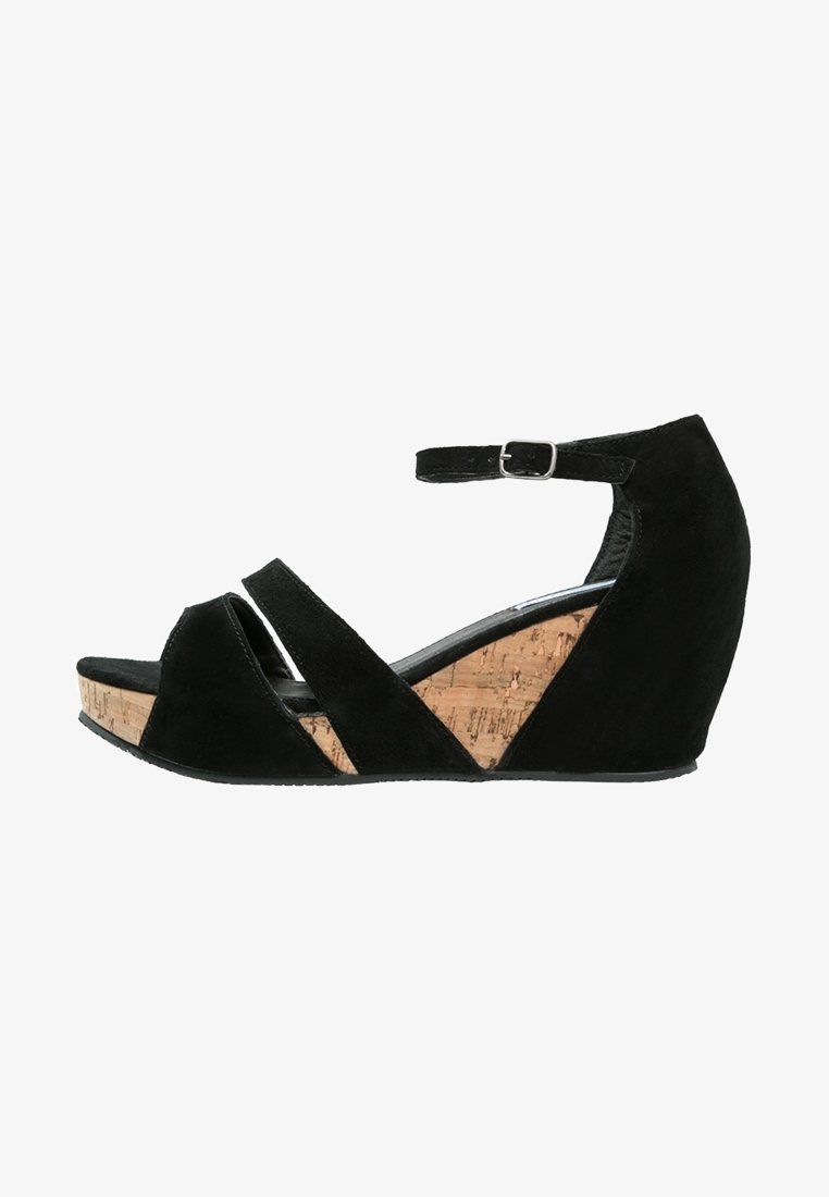 Pier One Sandalen met plateauzool - black