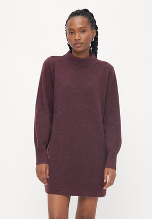 VMBESTI MINI DRESS  - Svetríkové šaty - winetasting melange