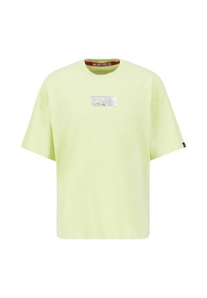 Alpha Industries, PLATE - T-shirt con stampa - arctic lime