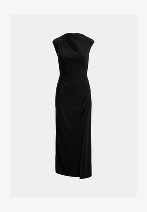Lauren Ralph Lauren, PLEATED JERSEY BOATNECK MIDI DRESS - Maksikleit - black