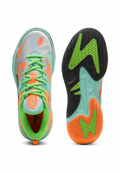 PUMA MB BASKETBALLSCHUHE UNISEX - Trainers - fluro orange pes-fluro green pes — foto 3