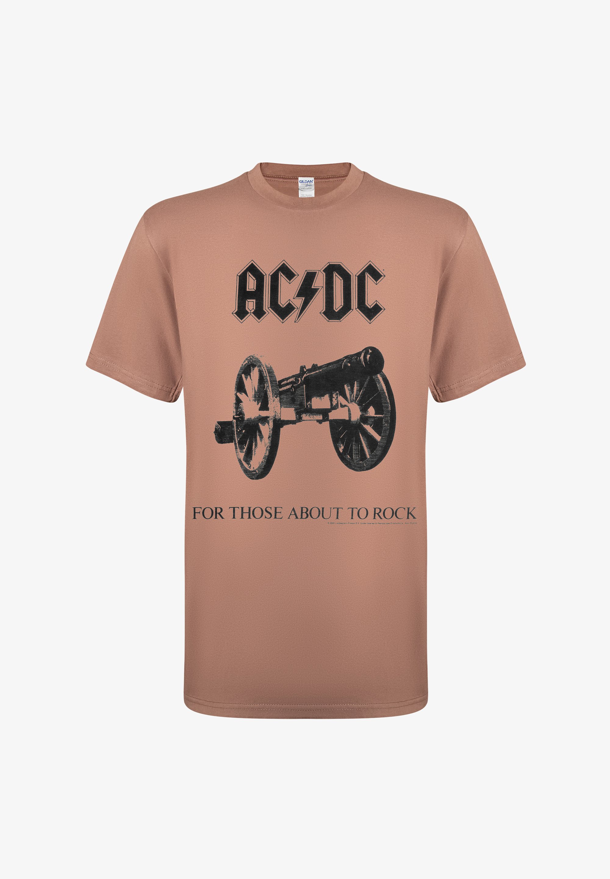 AC/DC AC DC FOR THOSE ABOUT TO ROCK Print T-shirt brown Zalando