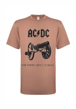 AC DC FOR THOSE ABOUT TO ROCK  - T-shirt print - brown