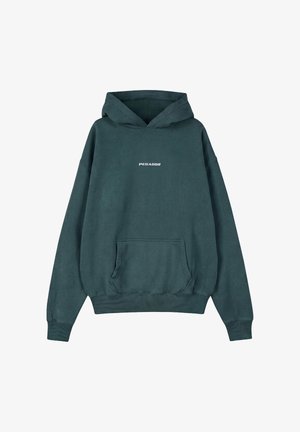 Pegador, CLARITA LOGO OVERSIZED HOODIE - Hoodie - washed dark teal white