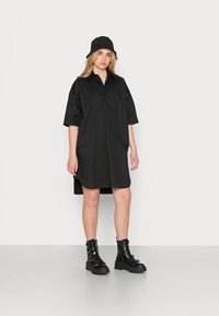 G-STAR SHIRT SHORT SLEEVE - Vestido camiseiro - black