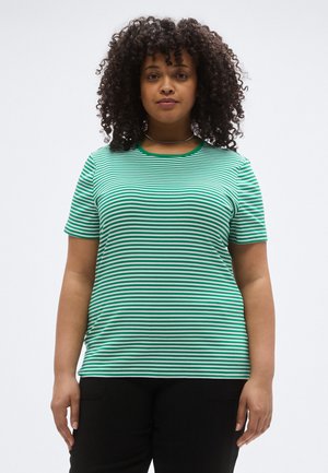 ALLI SHORT SLEEVE - Triko s potiskem - stem/white