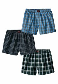 3 PACK WEB - Široké boxerky - blau kariert