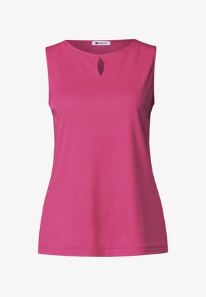 Street One, TOP MIT RUNDHALS UND CUT-OUT-DETAIL - Débardeur - magenta dream
