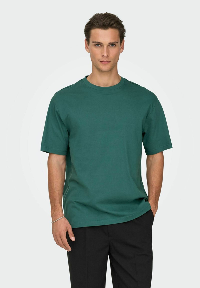 Only & Sons ONSFRED LIFE RLX SS TEE NOOS - Βασικό μπλουζάκι - mallard green
