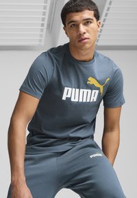 Puma ESS COL LOGO - Marškinėliai su spaudiniu - gray skies