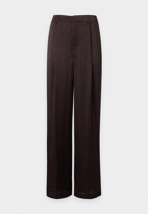 Gina Tricot Tall, TALL PLEATED TROUSERS - Παντελόνι - dark brown