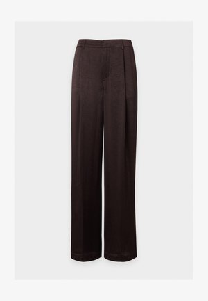 Gina Tricot Tall, TALL PLEATED TROUSERS - Pantaloni - dark brown