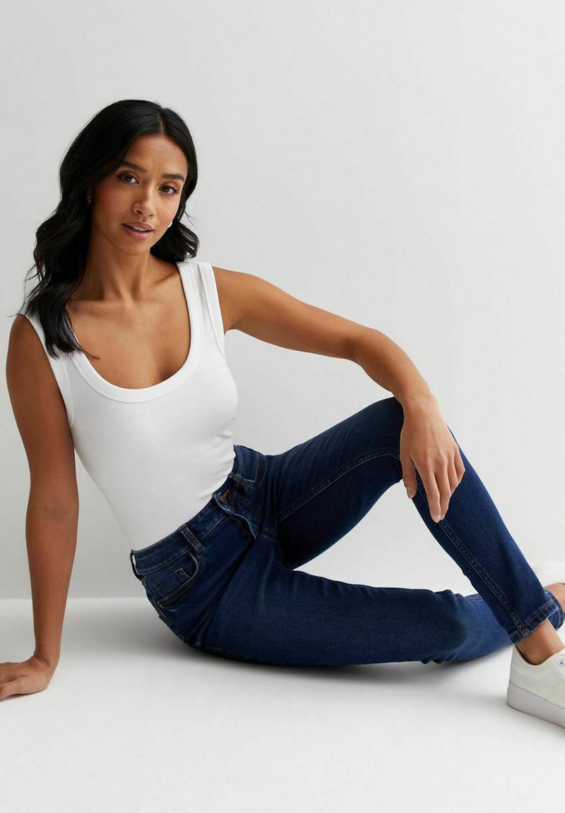 Jeans skinny a vita alta - BLU - 18.00 Jeans skinny a vita alta - BLU - 18.00