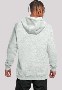 Light gray hoodie with a soft, textured fabric, a large back pocket, and a drawstring hood. Ribbed cuffs and hem complete the design.