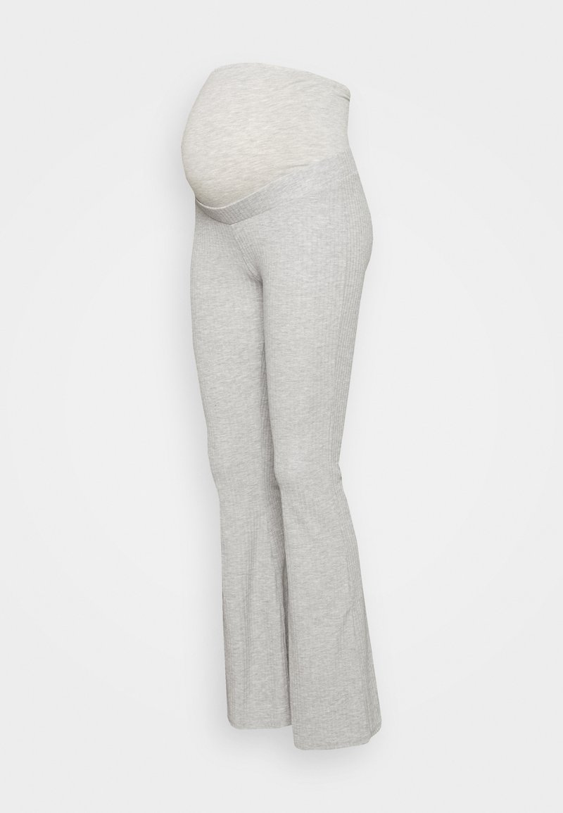ONLY MATERNITY OLMNELLA FLARED PANT - Calças - light grey melange