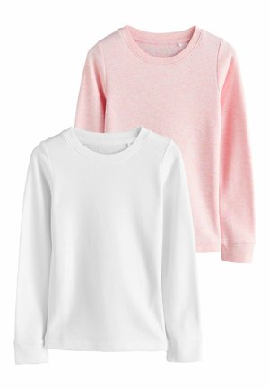 2 PACK - Långärmad tröja - white pink