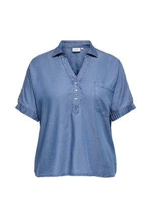 ONLY Carmakoma, CARCHARIS LIFE SLEEVE - Blouse - medium blue denim