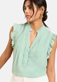 REGULAR FIT - PINTUCK - Camicetta - sage green