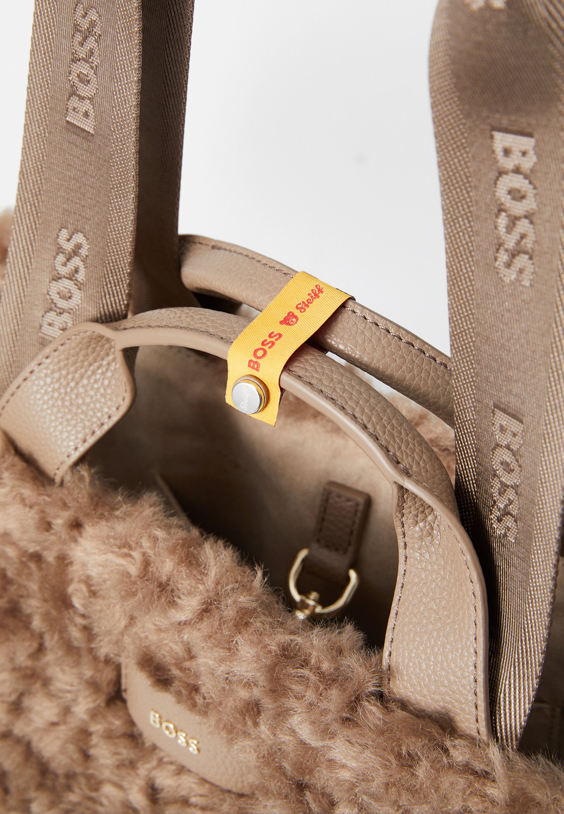 BOSS BOSS x STEIFF PALMAH TOTE - Tote bag - open brown/brown