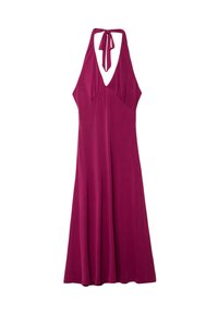 Stradivarius MIDI WITH KNOT - Jerseyklänning - pink