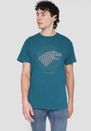 Cotton Soul, GAME OF THRONES STARK BURST SIGILS - T-Shirt print - blue-grey