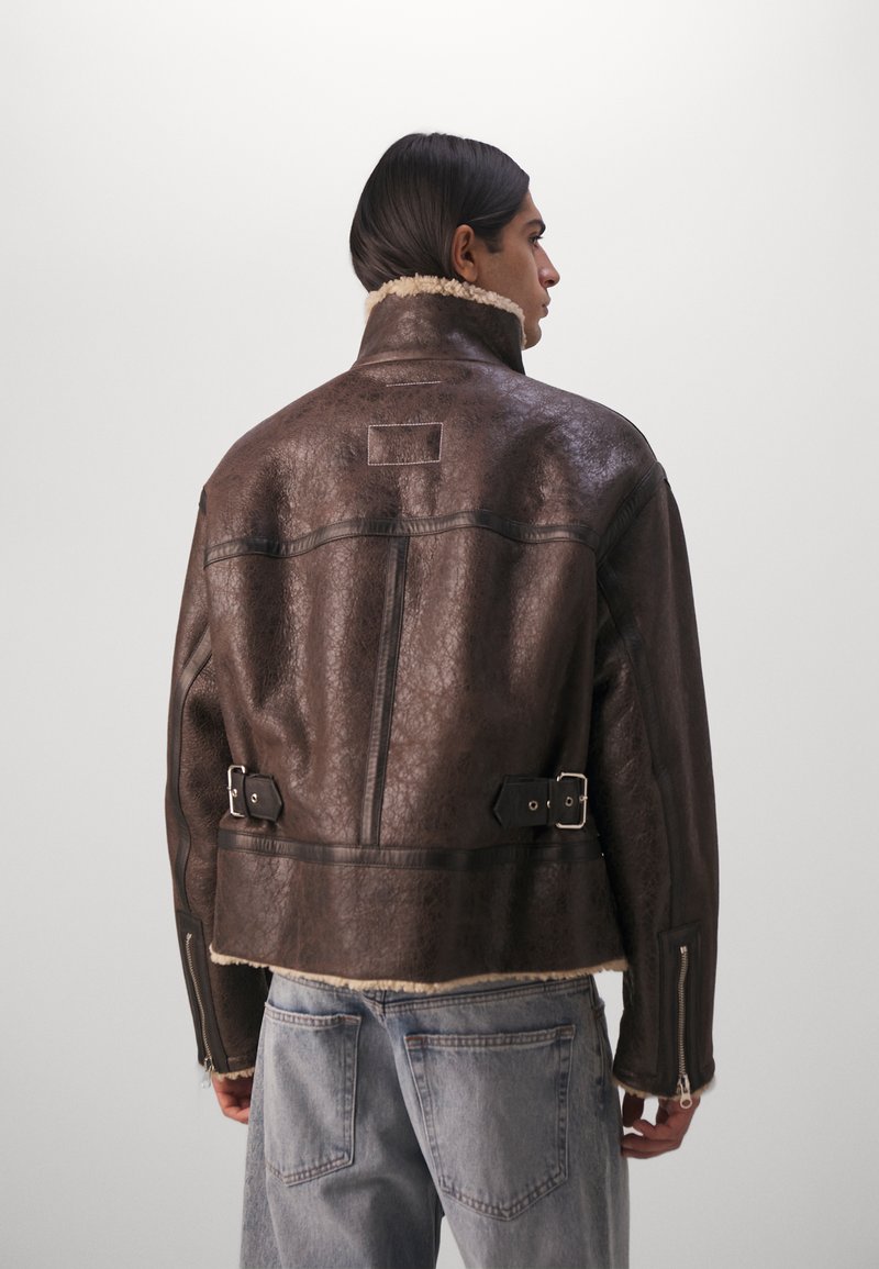 MM6 Maison Margiela Lederjacke - brown/dunkelbraun - Zalando.de 