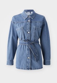 VMBEATRICE OVERSIZED BELT  - Denim jacket - medium blue denim