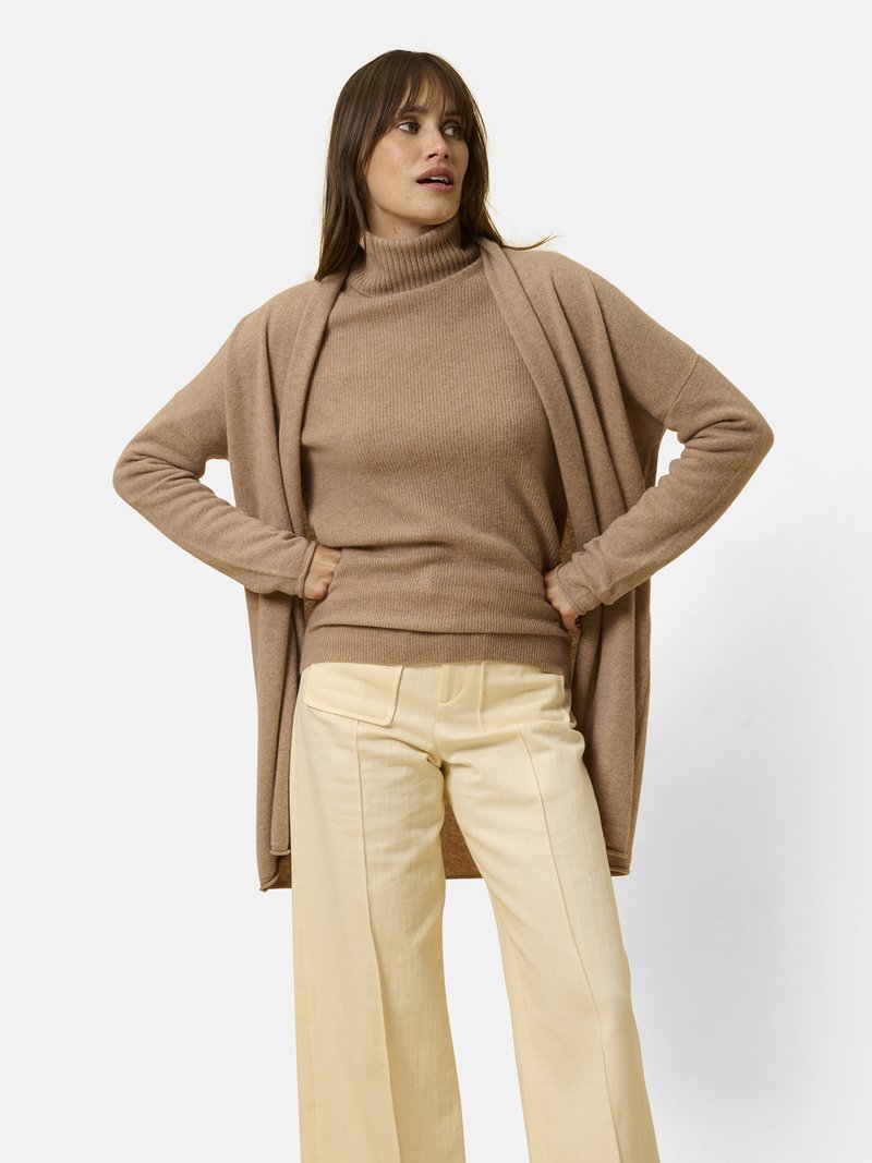 Just Cashmere Neuletakki - camel chiné