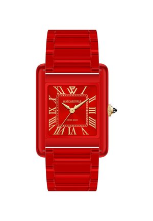 Watch - clear red