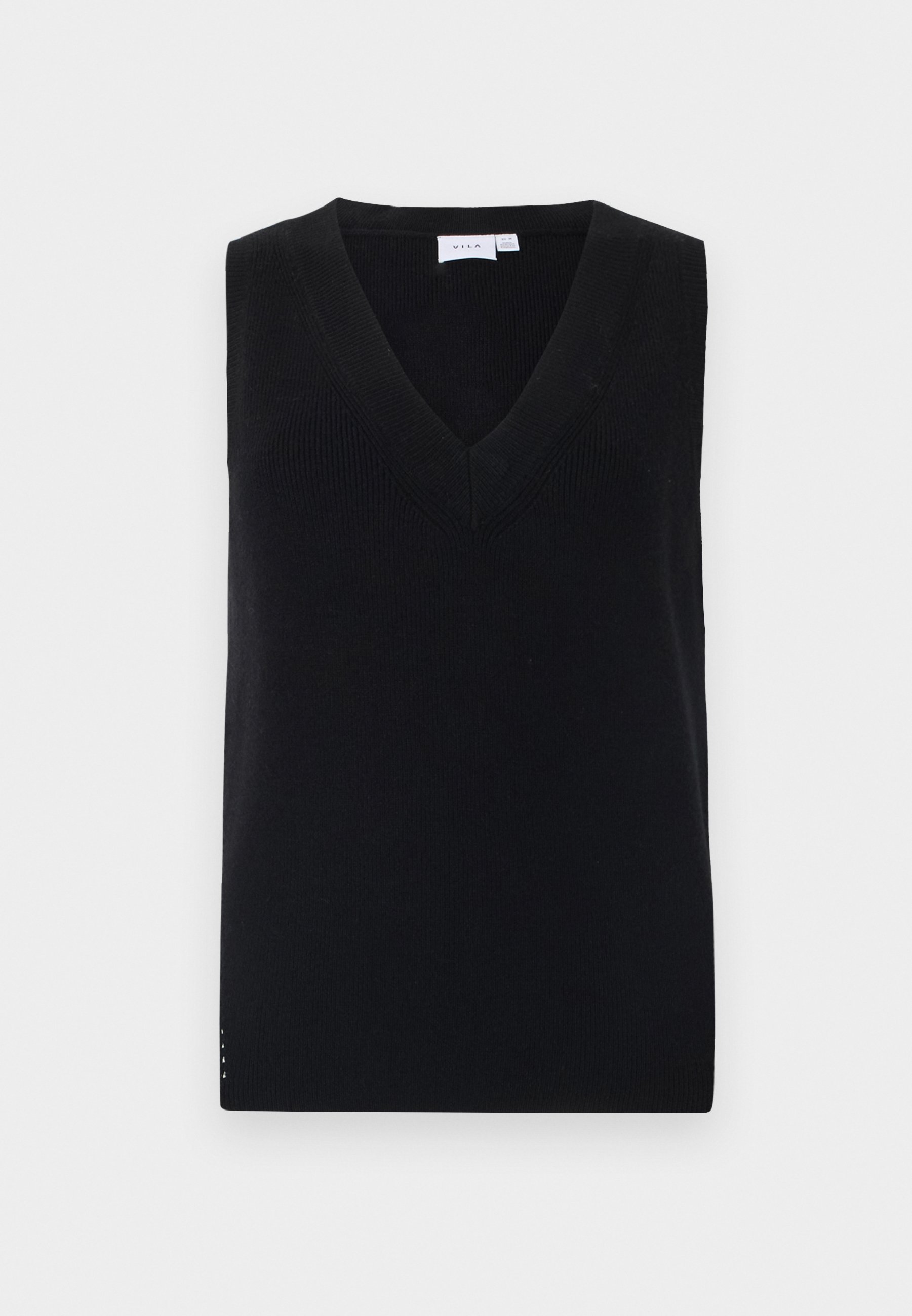 VILA VIRIL V NECK VEST - Jumper - black - Zalando.co.uk