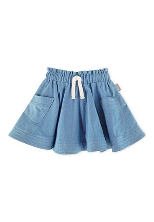 SOMMERLEICHTER CHAMBRAY ROCK - A-Linien-Rock - hellblau