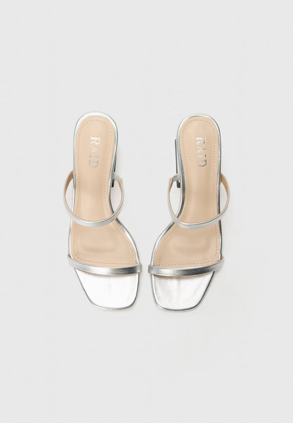 FREDA - Heeled mules - silver2