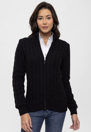 CABLE - Strickjacke - black