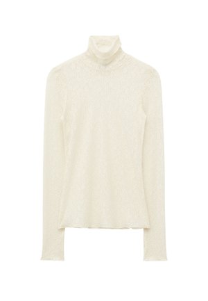 & OTHER STORIES, & OTHER STORIES LACE TURTLENECK TOP - T-shirt à manches longues - white
