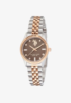 U.S. Polo Assn. Watch - silver rose gold tone brown