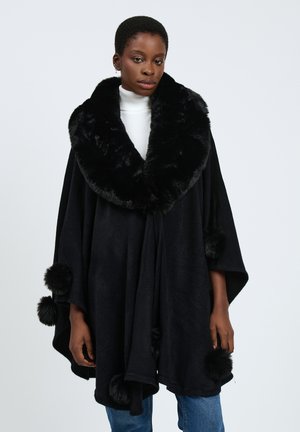 POMPOM - Poncho - black