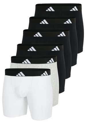Set aus sieben Boxershorts in Schwarz, Grau und Weiß. Verfügt über elastische Bündchen mit drei Streifen-Logo. Glattes, elastisches Material.