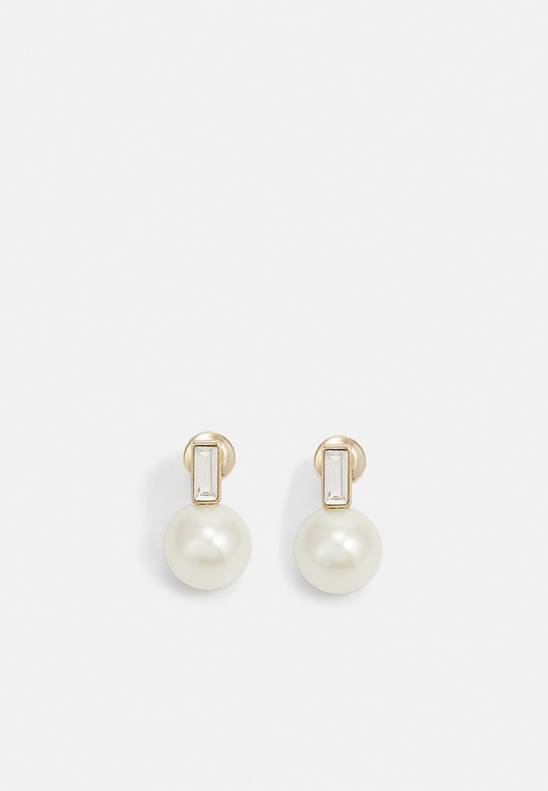 Lauren Ralph Lauren STONE STUD - Náušnice - gold-coloured/white
