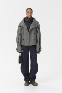 Gestuz AVIC SHORT JACKET - Light jacket - black/grey