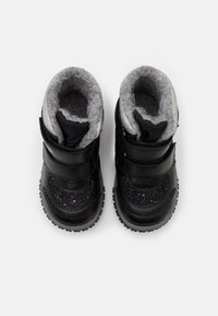 Bottes Filles Kickers Sitrouille - Noir, Tige Cheville - Semelle Antidérapante Et Souple - Fermeture Scratch