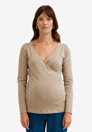 Long sleeved top - taupe