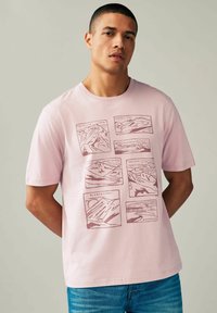 Next HAND DRAWN SIMPLE GRAPHIC 3 PACK - REGULAR FIT - Triko s potiskem - blue pink green