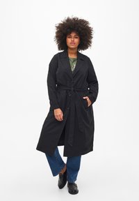 Zizzi - Trenchcoat - black Thumbnail-Bild 1