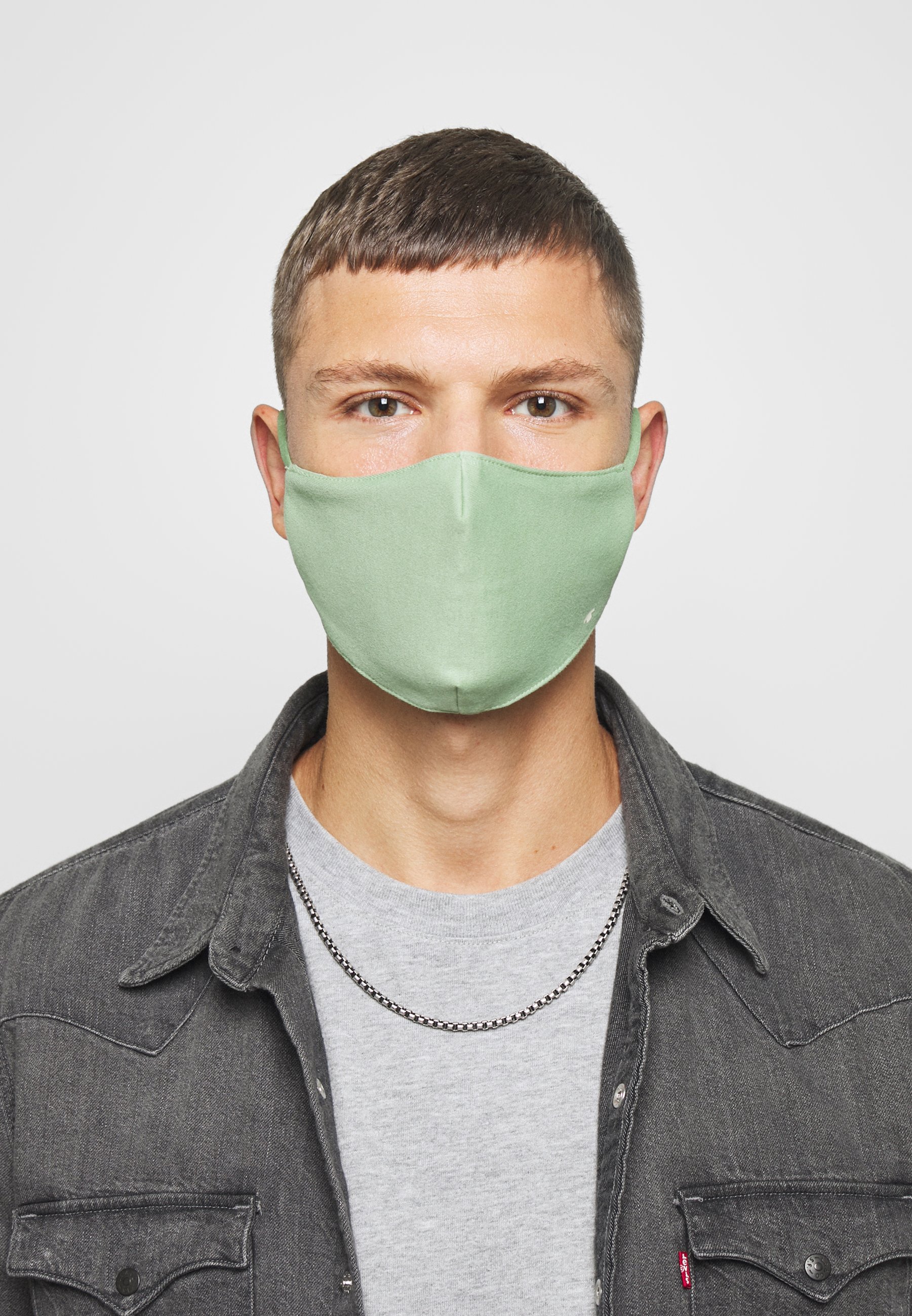 TOM TAILOR FACE MASK - Stoffen mondkapje - light mint green/lichtgroen -  Zalando.nl