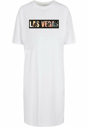 Merchcode, LAS SLIT TEE  - Jerseykleid - white